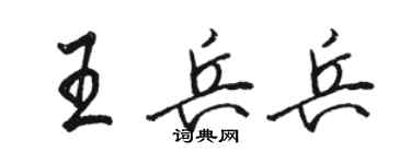 駱恆光王兵兵行書個性簽名怎么寫