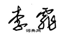 朱錫榮李霏草書個性簽名怎么寫