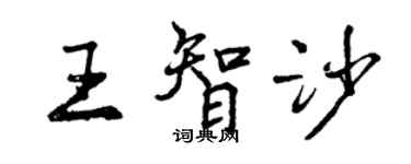 曾慶福王智沙行書個性簽名怎么寫