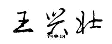 曾慶福王興壯行書個性簽名怎么寫