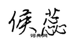 王正良侯蕊行書個性簽名怎么寫