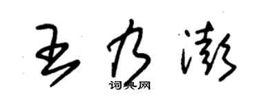 朱錫榮王乃澎草書個性簽名怎么寫