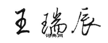 駱恆光王瑞辰行書個性簽名怎么寫