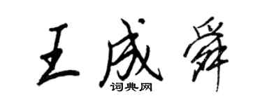 王正良王成舜行書個性簽名怎么寫