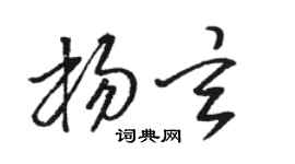 駱恆光楊玄草書個性簽名怎么寫