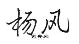 駱恆光楊風行書個性簽名怎么寫