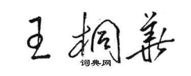 駱恆光王桐華草書個性簽名怎么寫