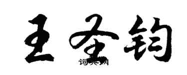 胡問遂王聖鈞行書個性簽名怎么寫
