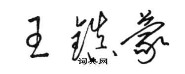 駱恆光王鎮蒙草書個性簽名怎么寫