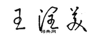 駱恆光王潤美草書個性簽名怎么寫