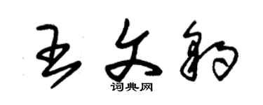 朱錫榮王文豹草書個性簽名怎么寫