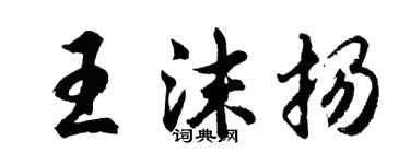 胡問遂王沫揚行書個性簽名怎么寫