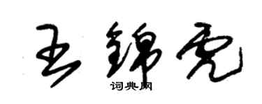 朱錫榮王錦虎草書個性簽名怎么寫