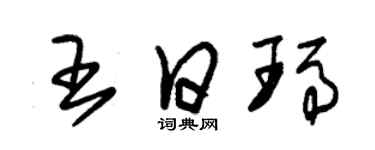 朱錫榮王日瑪草書個性簽名怎么寫