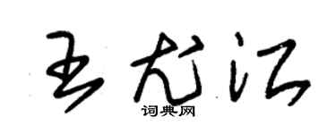 朱錫榮王尤江草書個性簽名怎么寫