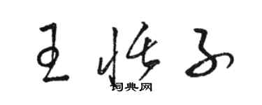 駱恆光王恬子草書個性簽名怎么寫