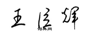 梁錦英王臣輝草書個性簽名怎么寫