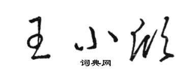 駱恆光王小欣草書個性簽名怎么寫