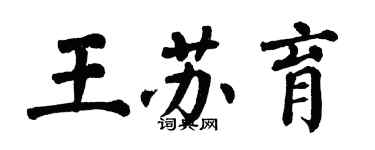 翁闓運王蘇育楷書個性簽名怎么寫