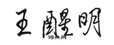 駱恆光王醒明行書個性簽名怎么寫