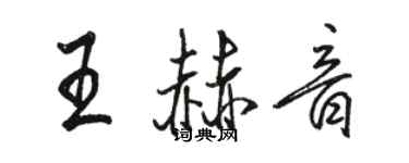 駱恆光王赫音行書個性簽名怎么寫