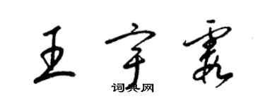 梁錦英王宇霞草書個性簽名怎么寫