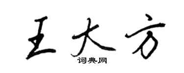 王正良王大方行書個性簽名怎么寫