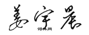 駱恆光姜宇晨草書個性簽名怎么寫