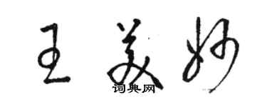 駱恆光王美妙草書個性簽名怎么寫