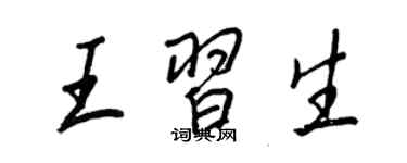 王正良王習生行書個性簽名怎么寫