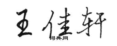 駱恆光王佳軒行書個性簽名怎么寫