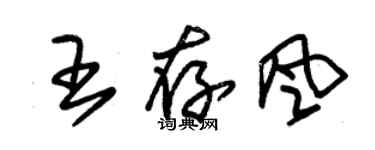 朱錫榮王存風草書個性簽名怎么寫