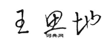 駱恆光王思地草書個性簽名怎么寫