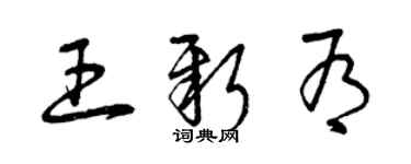 曾慶福王新有草書個性簽名怎么寫