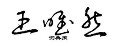 曾慶福王唯然草書個性簽名怎么寫