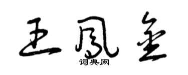 曾慶福王鳳金草書個性簽名怎么寫