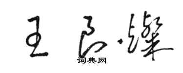 駱恆光王良燦草書個性簽名怎么寫