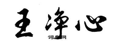 胡問遂王淨心行書個性簽名怎么寫