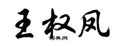胡問遂王權鳳行書個性簽名怎么寫