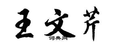 胡問遂王文芹行書個性簽名怎么寫