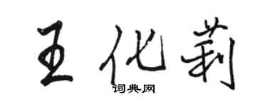 駱恆光王化莉行書個性簽名怎么寫