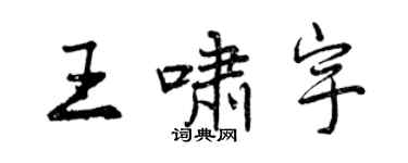 曾慶福王嘯宇行書個性簽名怎么寫