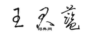 駱恆光王君藍草書個性簽名怎么寫