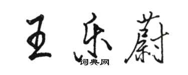 駱恆光王樂蔚行書個性簽名怎么寫