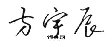 駱恆光方宇辰草書個性簽名怎么寫