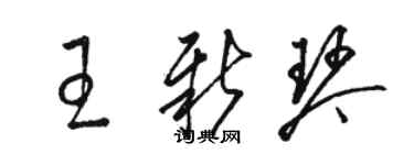 駱恆光王新琴草書個性簽名怎么寫