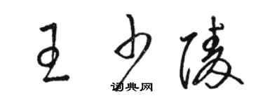 駱恆光王少陵草書個性簽名怎么寫