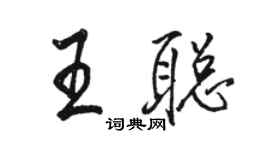 駱恆光王聰行書個性簽名怎么寫