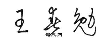 駱恆光王春勉草書個性簽名怎么寫