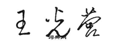 駱恆光王光營草書個性簽名怎么寫